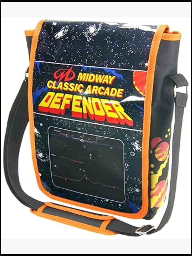 Arcade Messenger Bag Retro Game Kiosk Style Durable Polyester Travel Bag